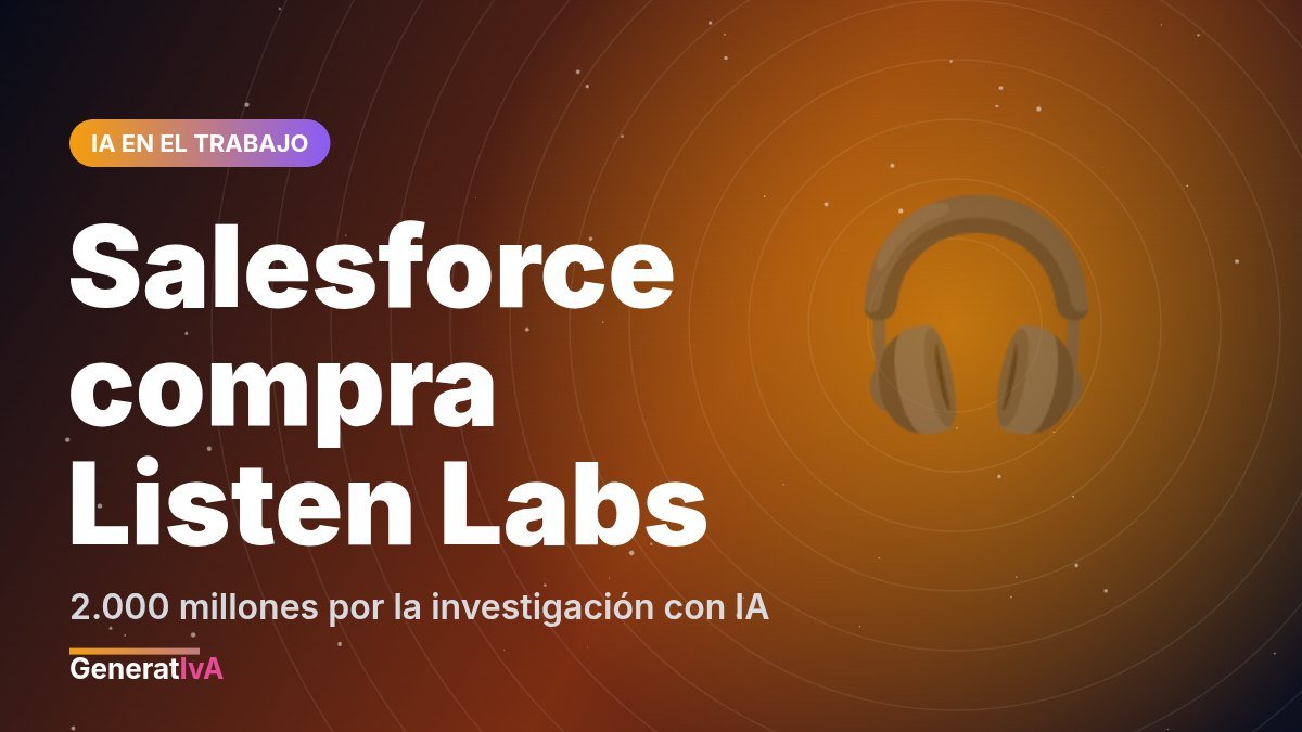 Salesforce compra Listen Labs por unos 2.000 millones: entrevistas con IA y «gemelos digitales» de clientes